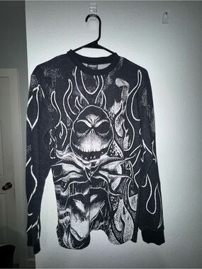 The Nightmare Before Christmas Black and White Long Sleeve Shirt